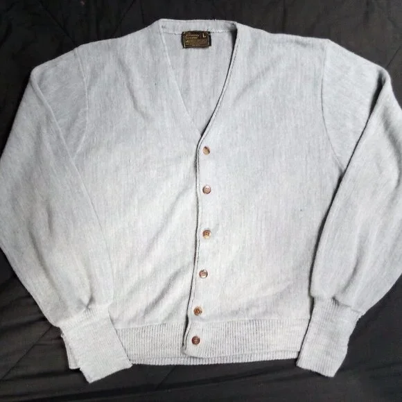 jcpenney Sweaters Vintage Jc Penney Cardigan Sweater Gray